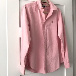 Women’s light pink Ralph Lauren button down